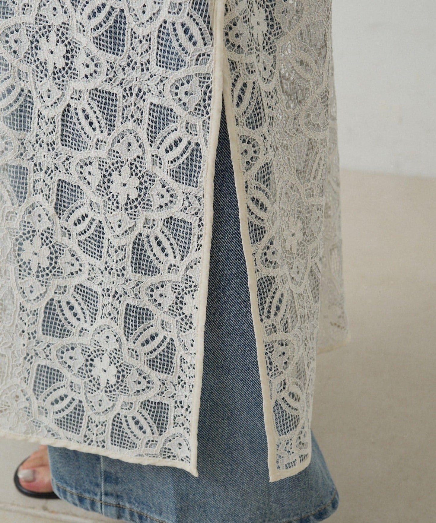 【PUAL CE CIN】雙面風格蕾絲連衣裙