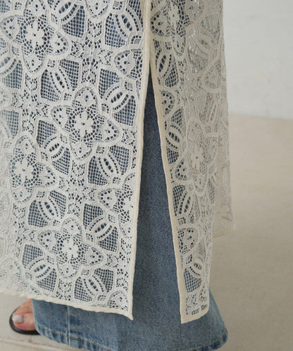 【PUAL CE CIN】雙面風格蕾絲連衣裙