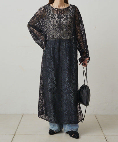 【PUAL CE CIN】雙面風格蕾絲連衣裙