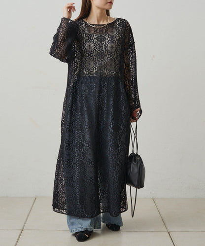 【PUAL CE CIN】雙面風格蕾絲連衣裙