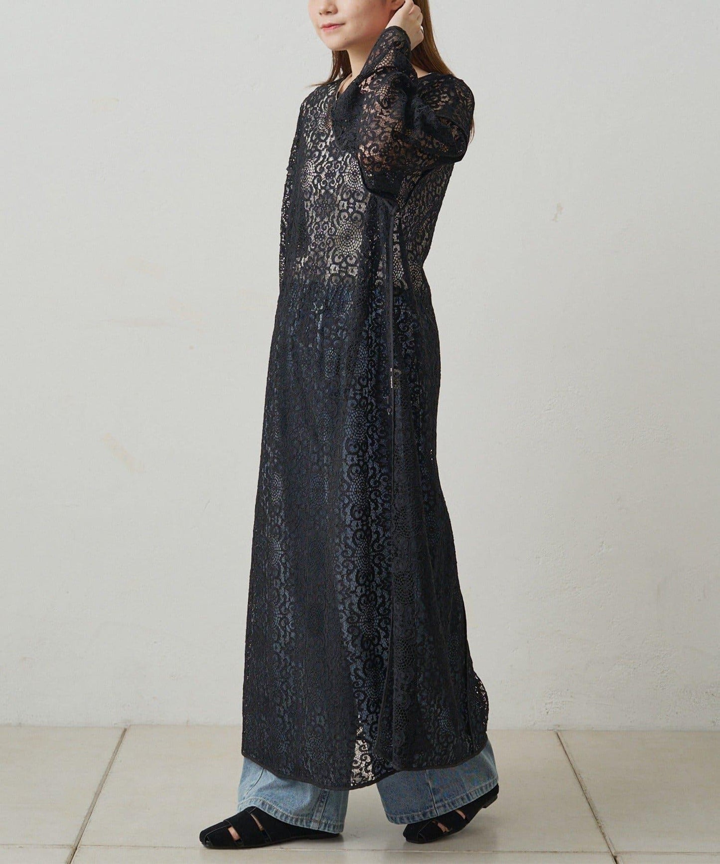 【PUAL CE CIN】雙面風格蕾絲連衣裙