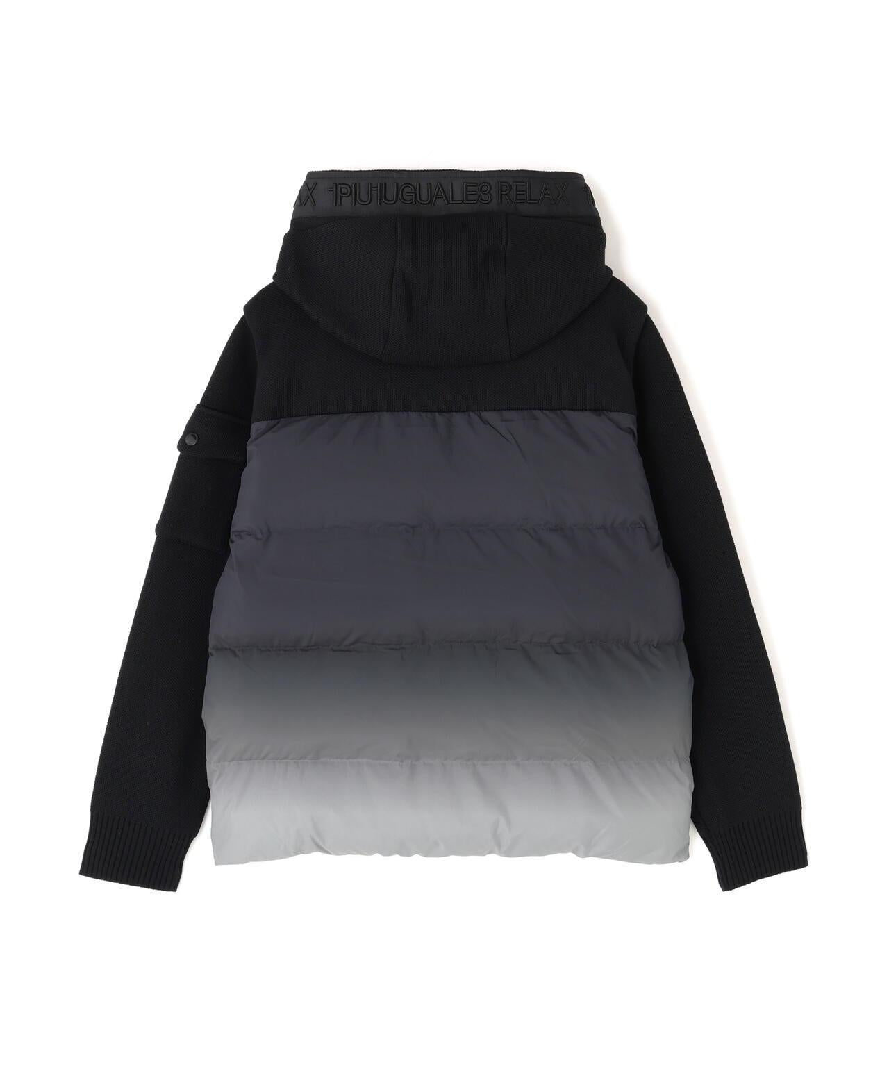 1PIU1UGUALE3 RELAX/漸變針織拼接加棉夾克