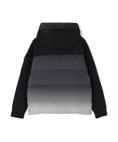 1PIU1UGUALE3 RELAX/漸變針織拼接加棉夾克