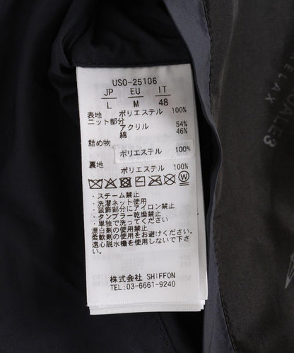 1PIU1UGUALE3 RELAX/漸變針織拼接加棉夾克