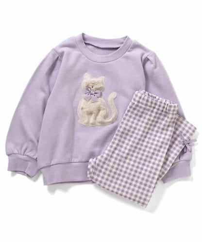 【リンク】柔軟絨毛圖案彈力衛衣家居服