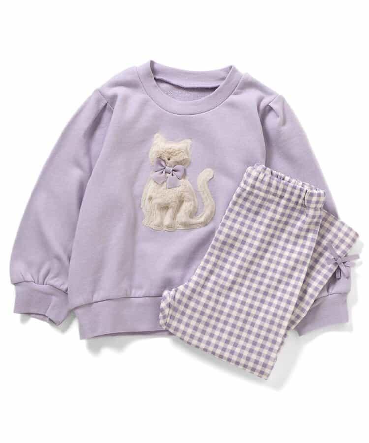 【リンク】柔軟絨毛圖案彈力衛衣家居服