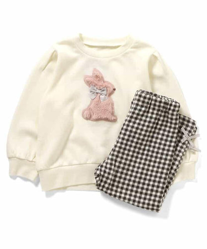 【リンク】柔軟絨毛圖案彈力衛衣家居服