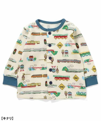 電車圖案針織絎縫睡衣