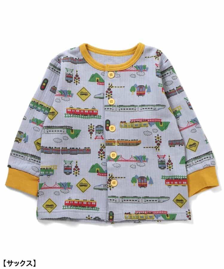 電車圖案針織絎縫睡衣