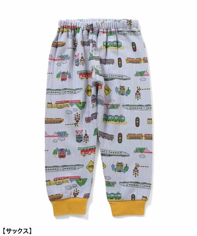 電車圖案針織絎縫睡衣