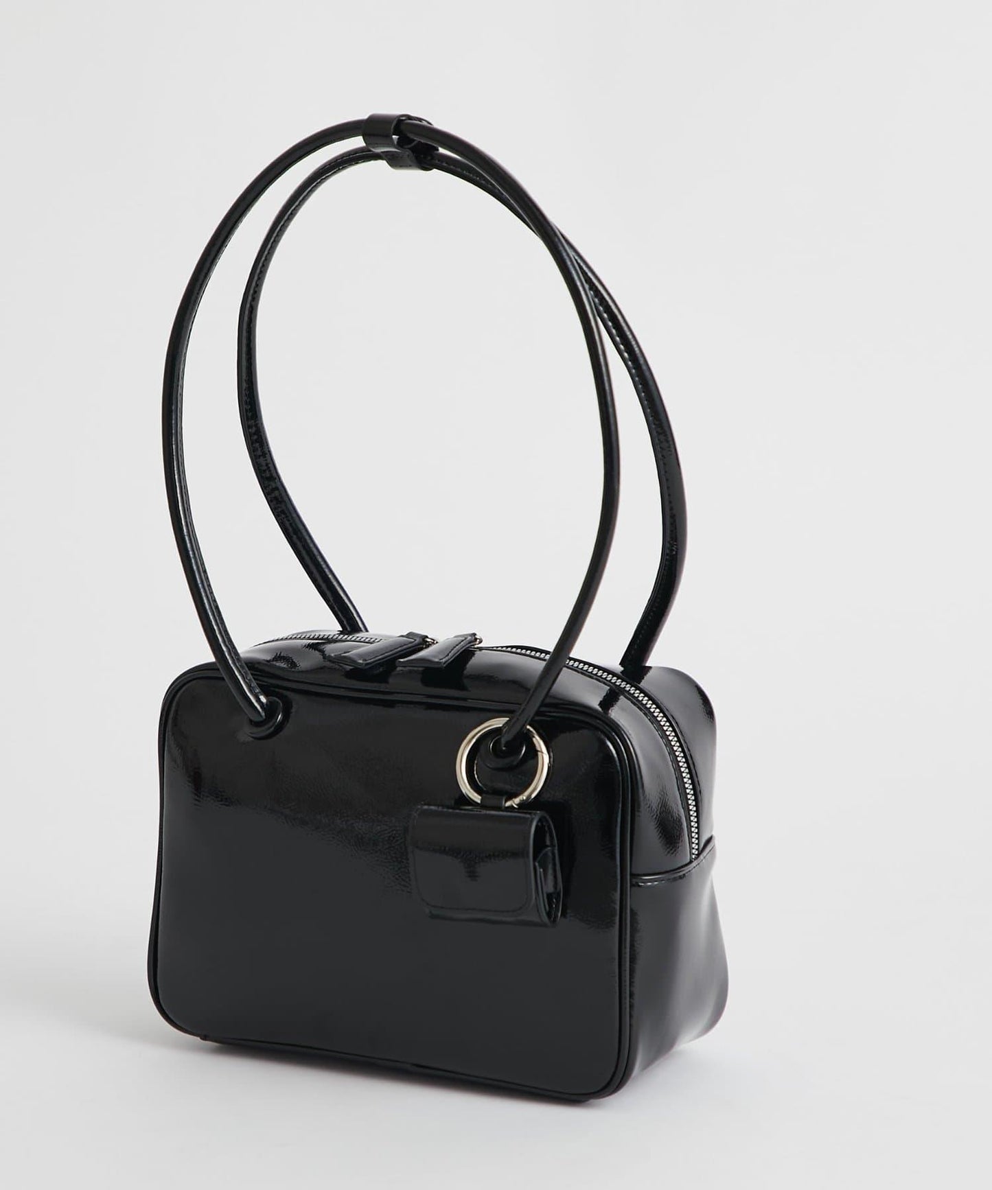 【cache cache】漆皮中號波士頓包