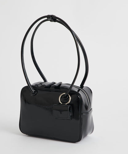 【cache cache】漆皮中號波士頓包