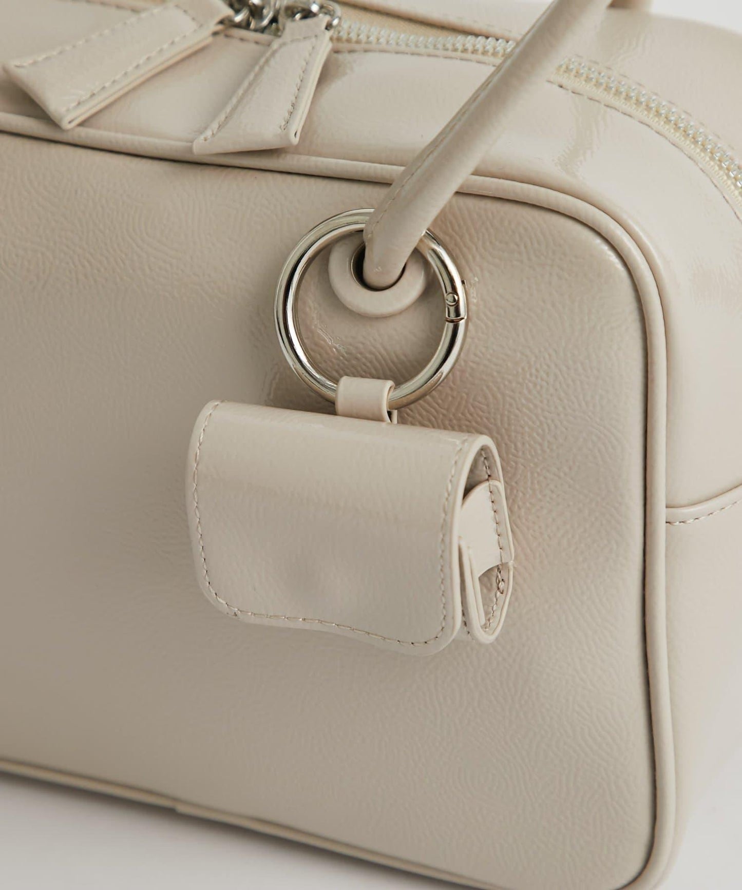 【cache cache】漆皮中號波士頓包