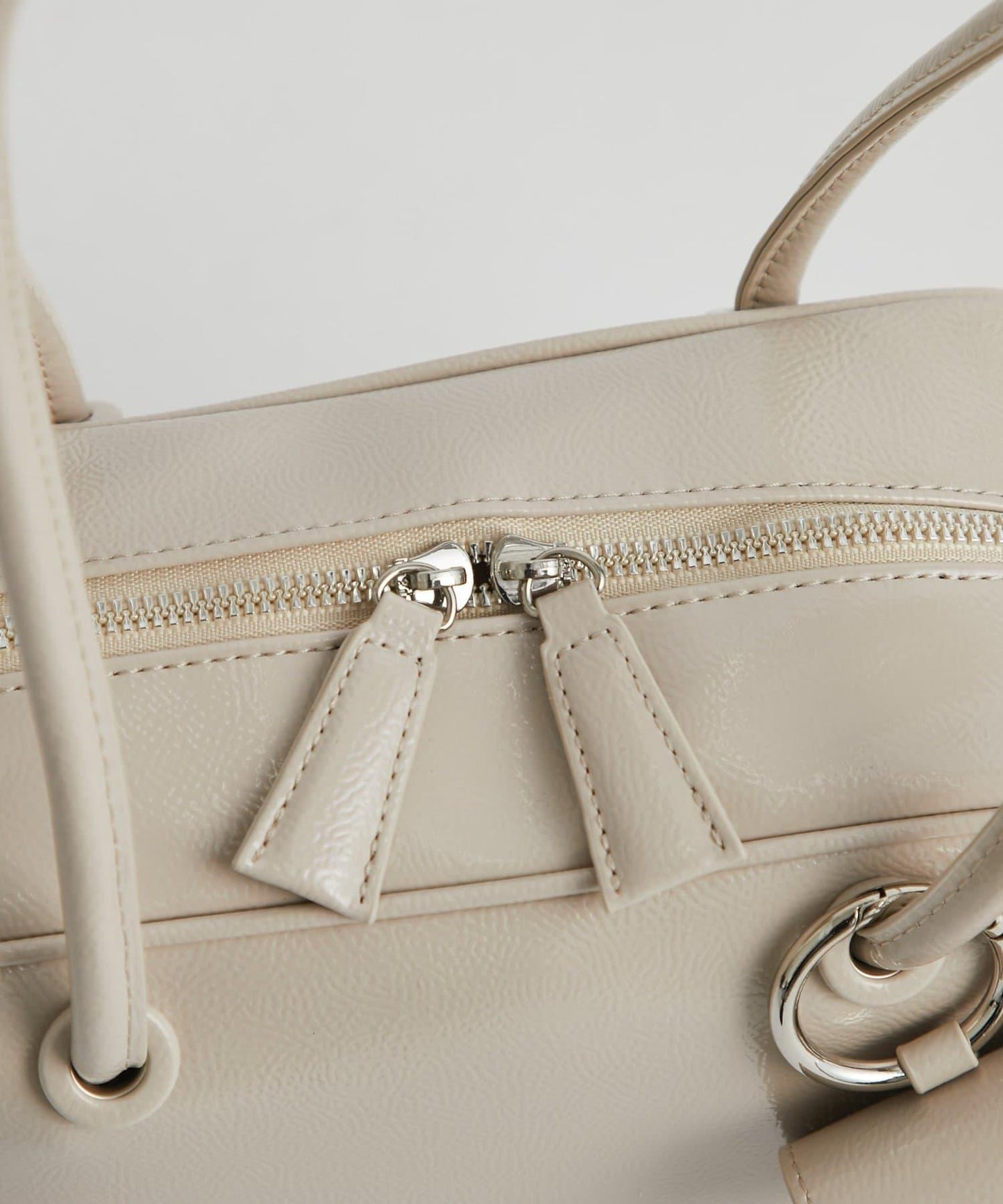 【cache cache】漆皮中號波士頓包