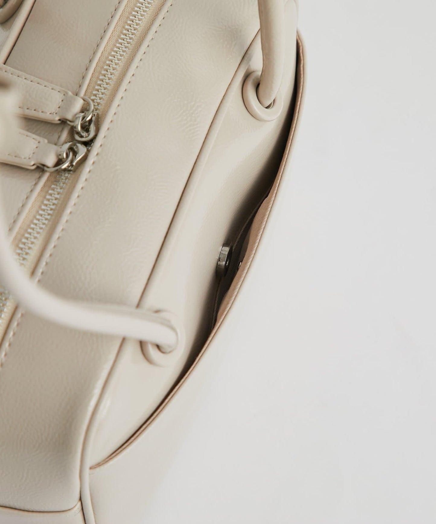 【cache cache】漆皮中號波士頓包