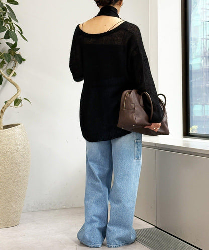 【MONN.:.(モン)】寬鬆工裝牛仔褲