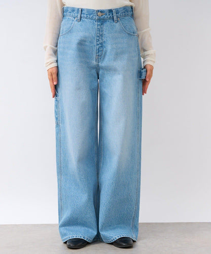 【MONN.:.(モン)】寬鬆工裝牛仔褲