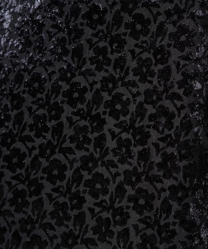 歐泊小花圖案拼接連衣裙（禮服）