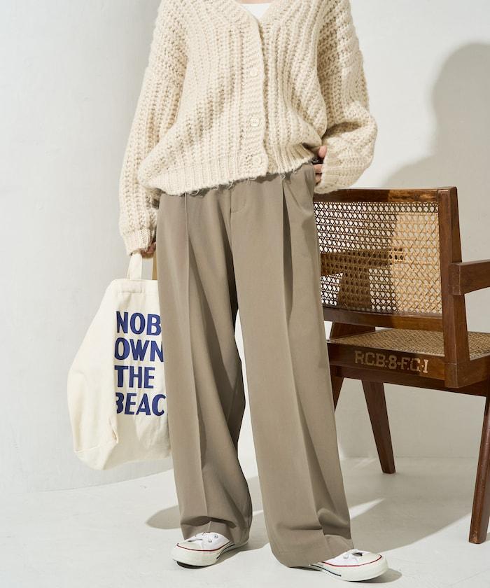 褶皺直筒褲（西裝褲）