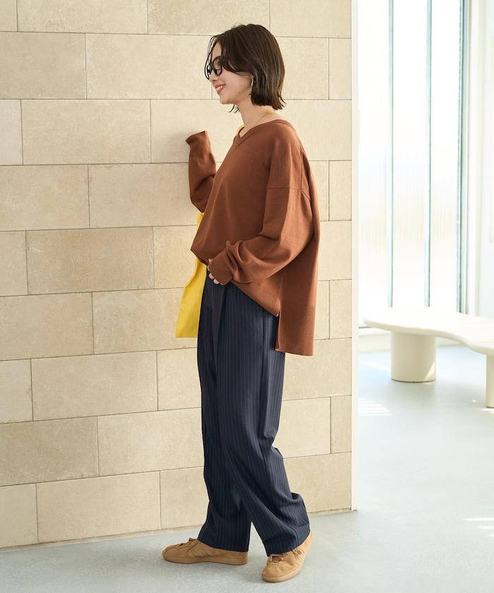 褶皺直筒褲（西裝褲）