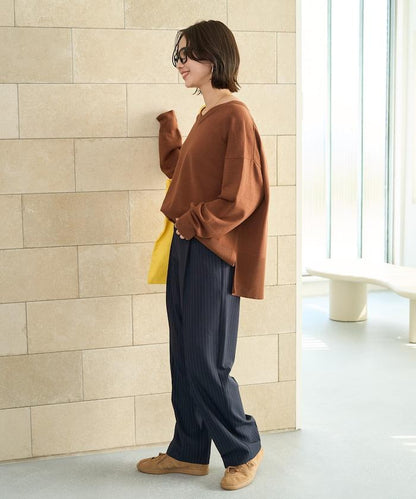 褶皺直筒褲（西裝褲）