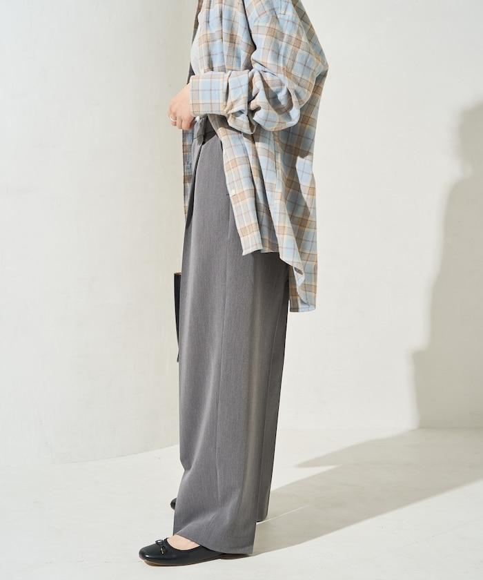 褶皺直筒褲（西裝褲）