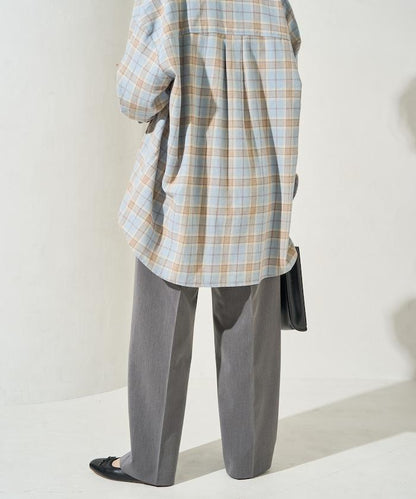 褶皺直筒褲（西裝褲）