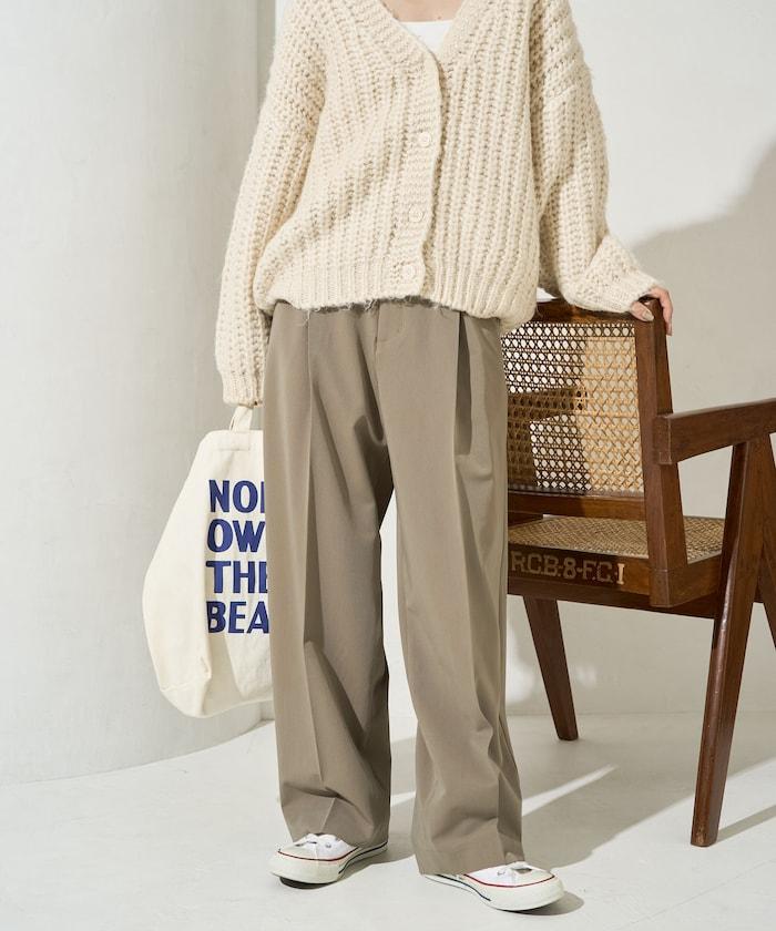 褶皺直筒褲（西裝褲）