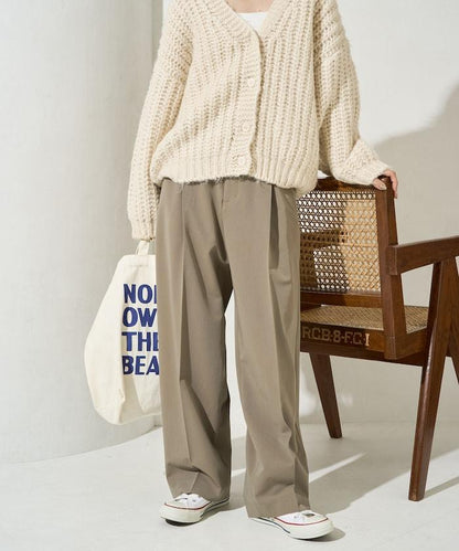 褶皺直筒褲（西裝褲）