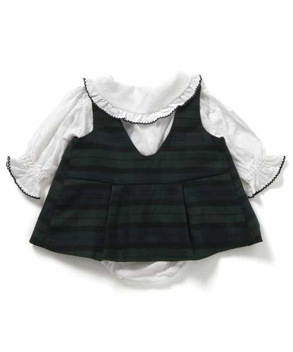 【リンク】女童正式牛仔吊帶裙套裝