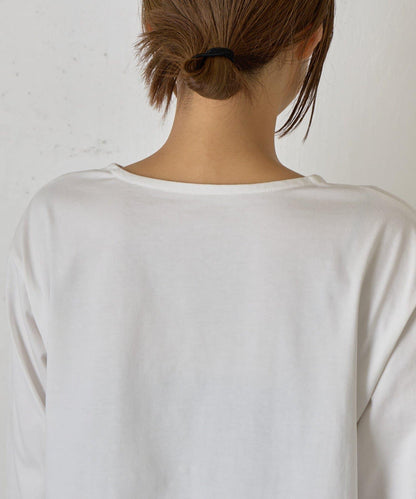 剪裁提花長袖T恤