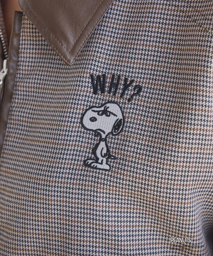 【《PEANUTS》聯名】史努比刺繡棒球夾克