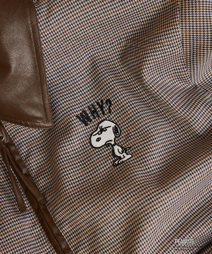 【《PEANUTS》聯名】史努比刺繡棒球夾克