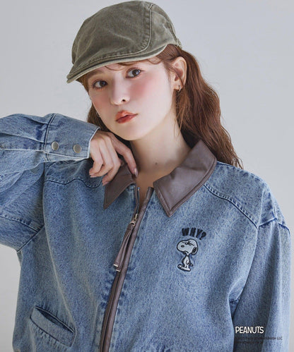 【《PEANUTS》聯名】史努比刺繡棒球夾克