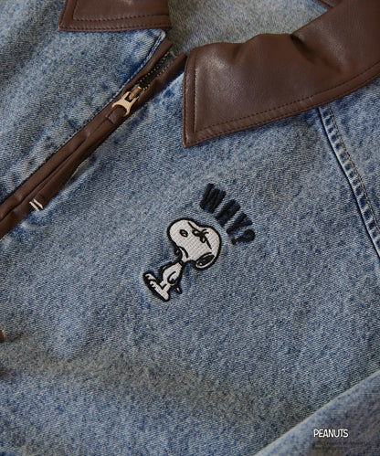 【《PEANUTS》聯名】史努比刺繡棒球夾克