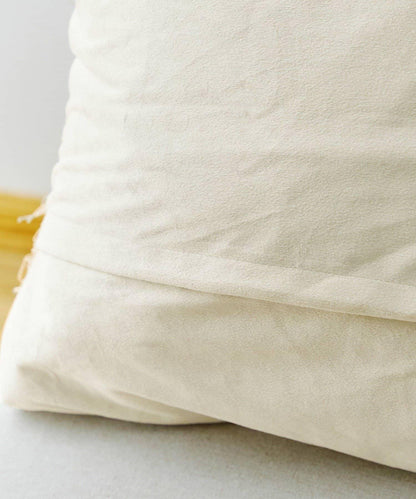 ミックスボアクッションカバー:45×45cm/チェックとモコモコ