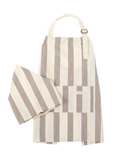 ダブルストライプキッズエプロン&三角巾セット