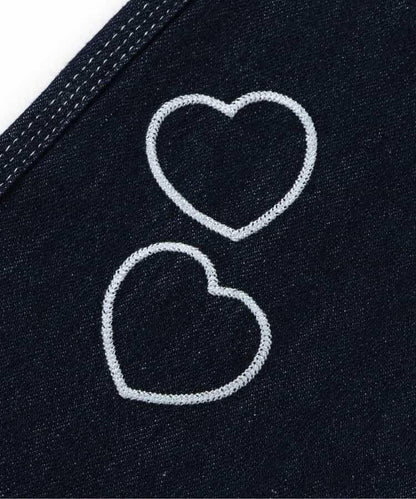 鏈式刺繡寬鬆牛仔褲