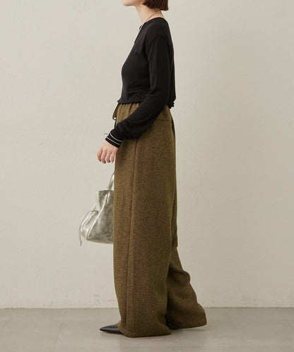 【可搭配套裝穿著◎】粗花呢休閒褲