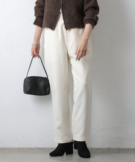 羊毛感休閒羅紋錐形褲