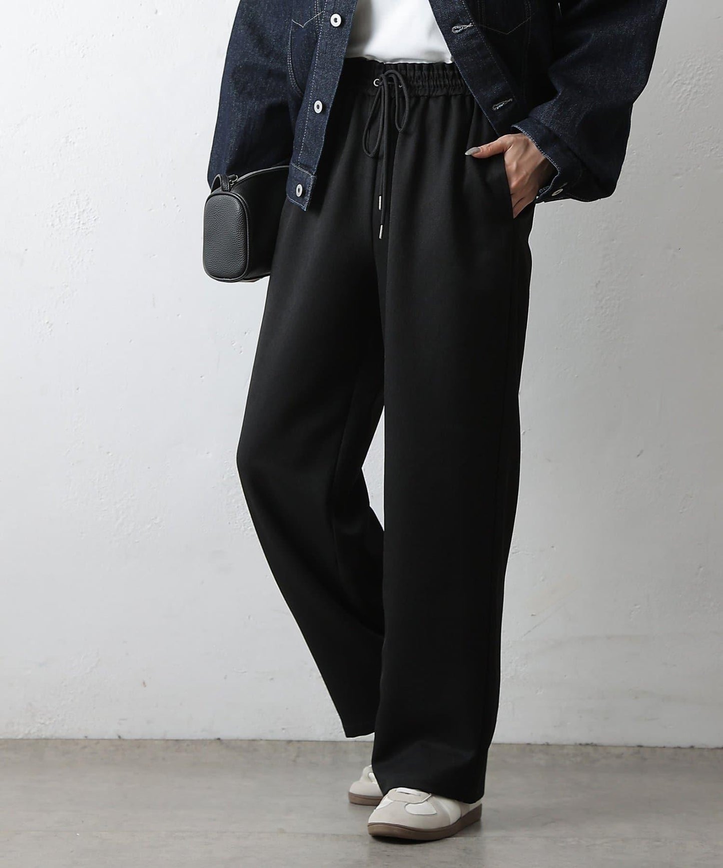 羊毛感休閒寬腿褲