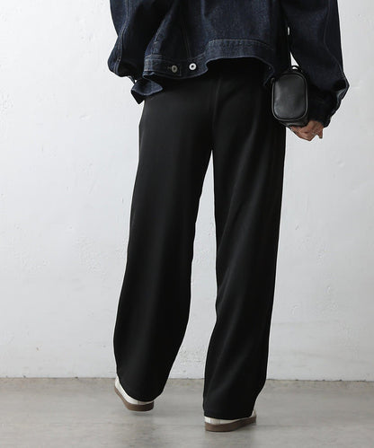 羊毛感休閒寬腿褲