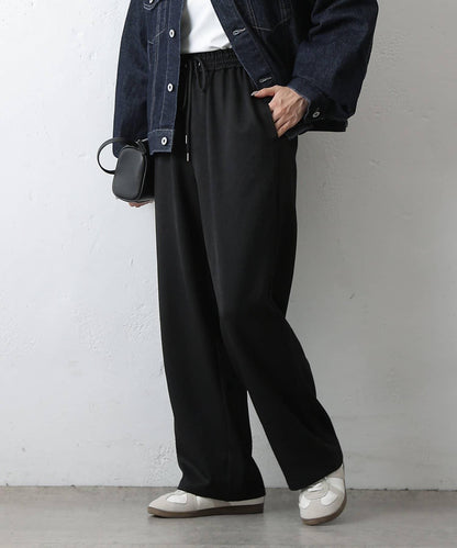 羊毛感休閒寬腿褲