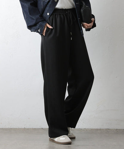 羊毛感休閒寬腿褲