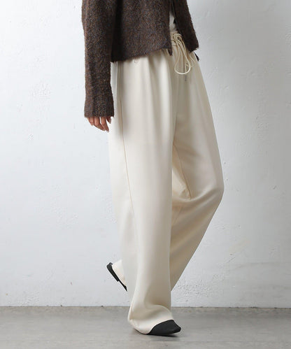 羊毛感休閒寬腿褲