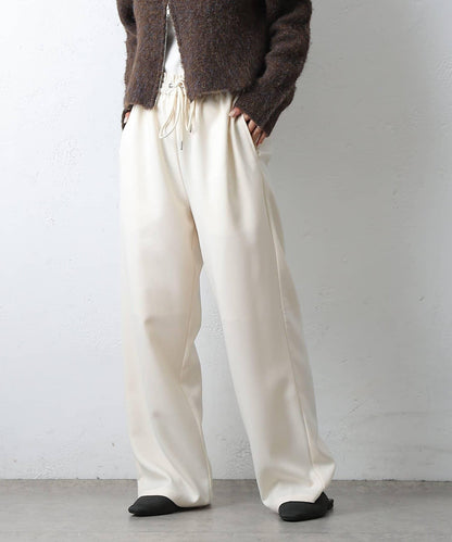 羊毛感休閒寬腿褲