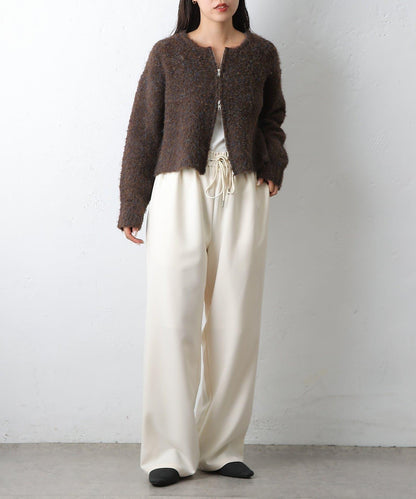 羊毛感休閒寬腿褲