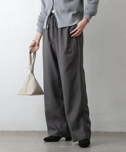 羊毛感休閒寬腿褲