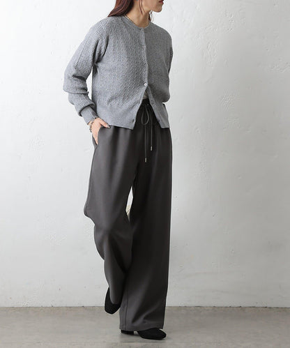 羊毛感休閒寬腿褲