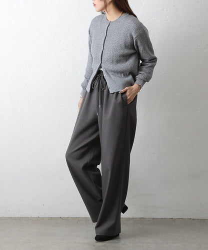 羊毛感休閒寬腿褲